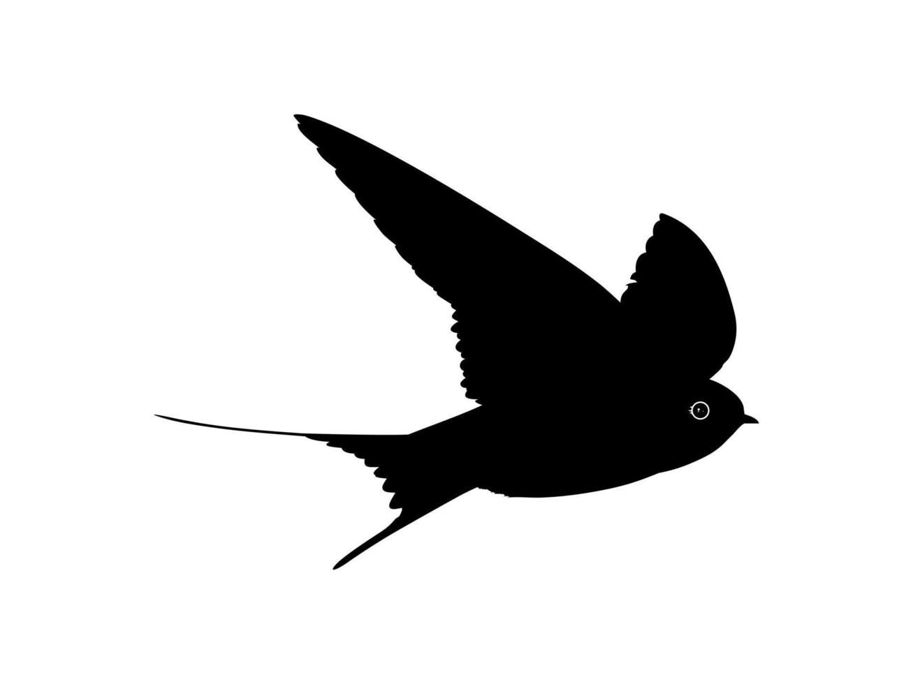 Paar der fliegenden Schwalbenvogelsilhouette für Logo, Piktogramm, Website. Kunstillustration oder Grafikdesignelement. vektor