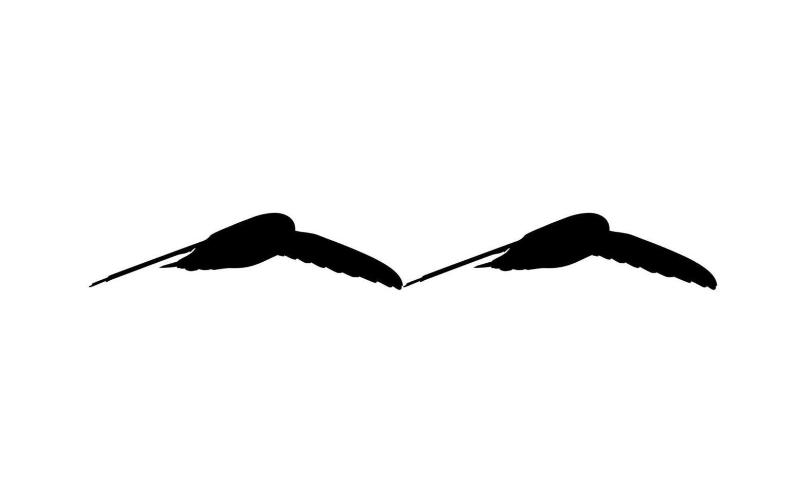 par av de flygande svälja fågel silhuett för logotyp, piktogram, hemsida. konst illustration eller grafisk design element. vektor illustration