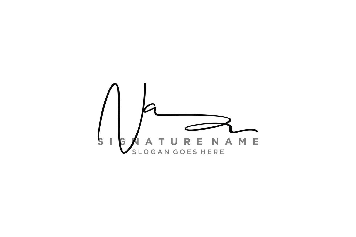 Initiale na Brief Signatur Logo Vorlage elegantes Design Logo Zeichen Symbol Vorlage Vektor Icon