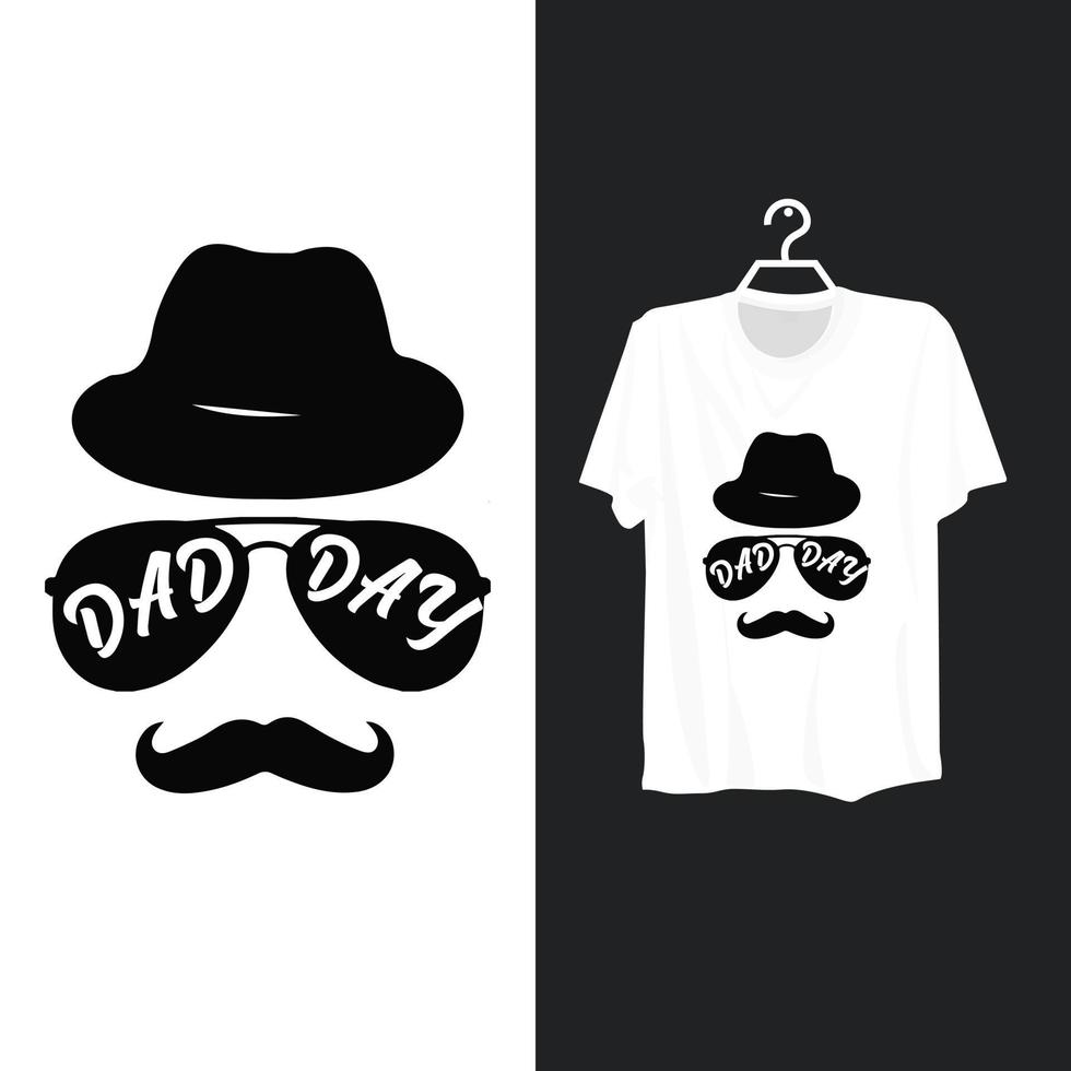 Papa-Tag-T-Shirt-Vorlagendesign. vektor