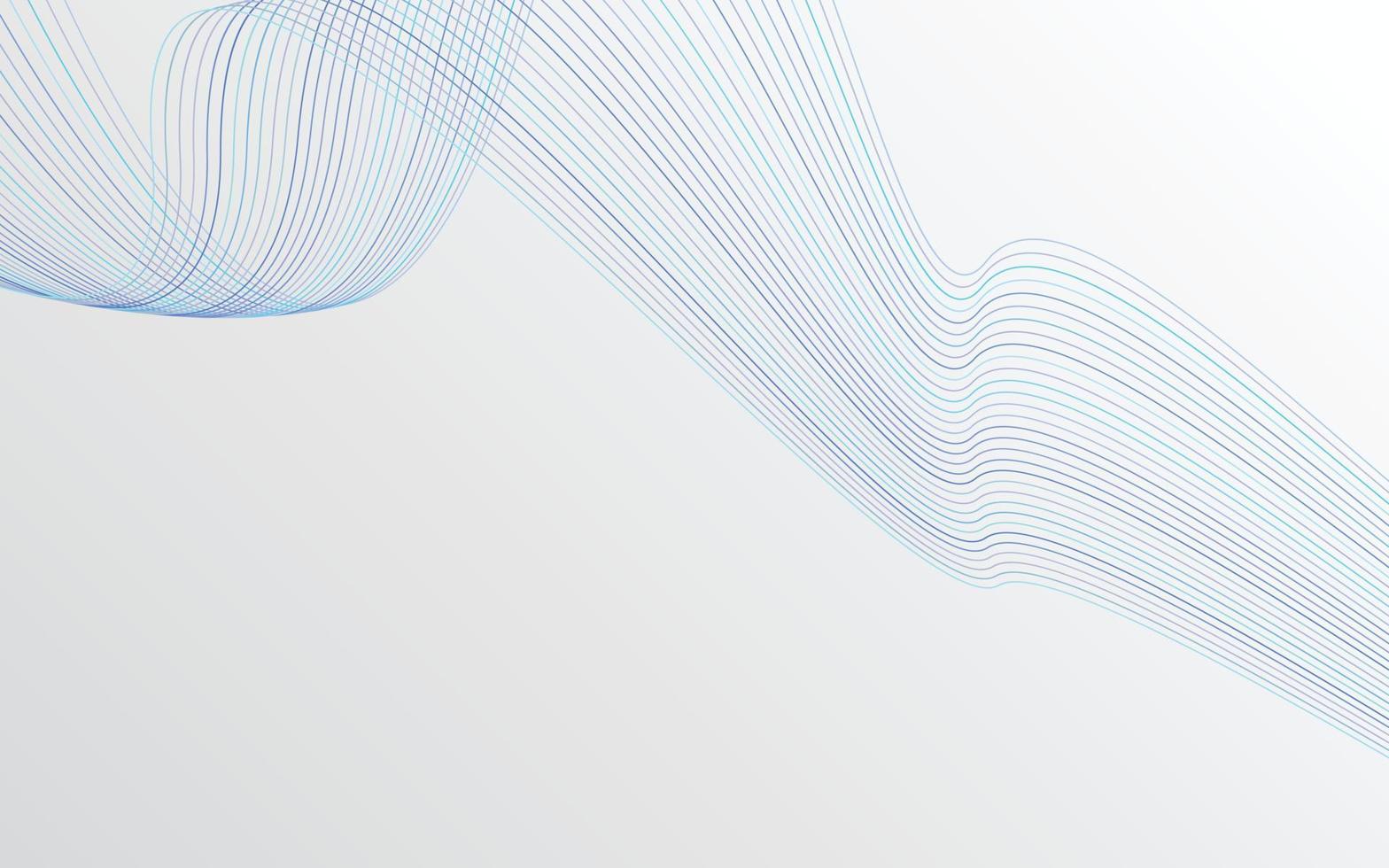 Welle mit Schatten. abstrakte blaue Linien auf einem Hintergrund vektor