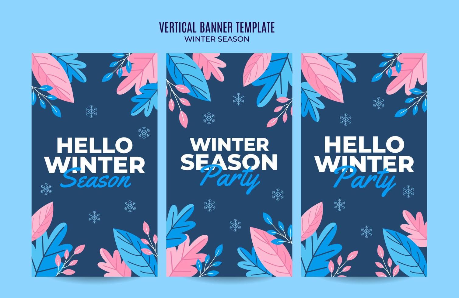 urlaubswinterdesign für werbung, banner, flugblätter und flyer vektor