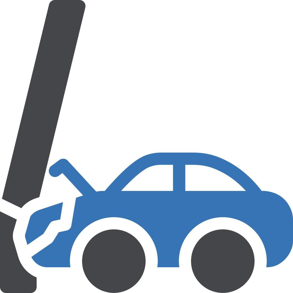 Autounfall-Vektorillustration auf einem Hintergrund. Premium-Qualitätssymbole. Vektorsymbole für Konzept und Grafikdesign. vektor