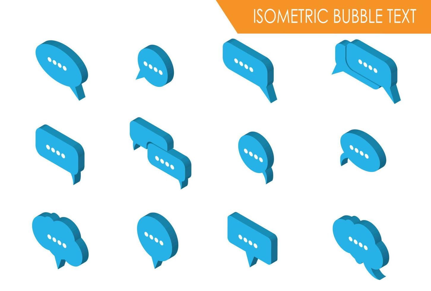 modern isometrisk bubbla text illustration, lämplig för diagram, infografik, bok illustration, spel tillgång, och Övrig grafisk relaterad tillgångar vektor