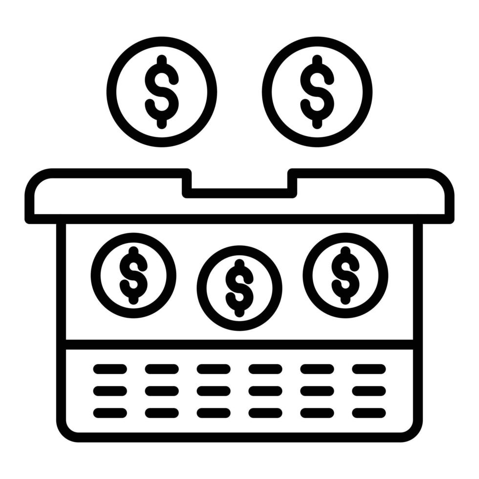 Symbolstil für Spendenboxen vektor