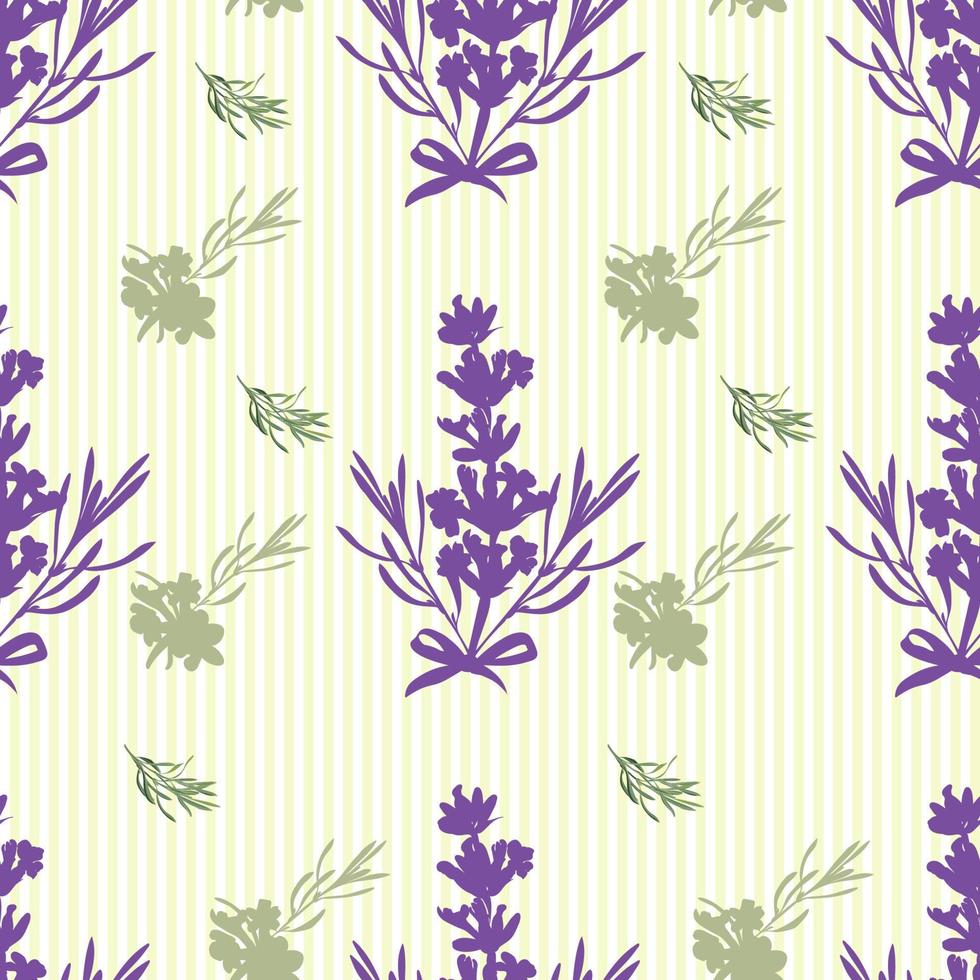 sömlös lavendel- blommor bakgrund. botanisk illustration. vektor