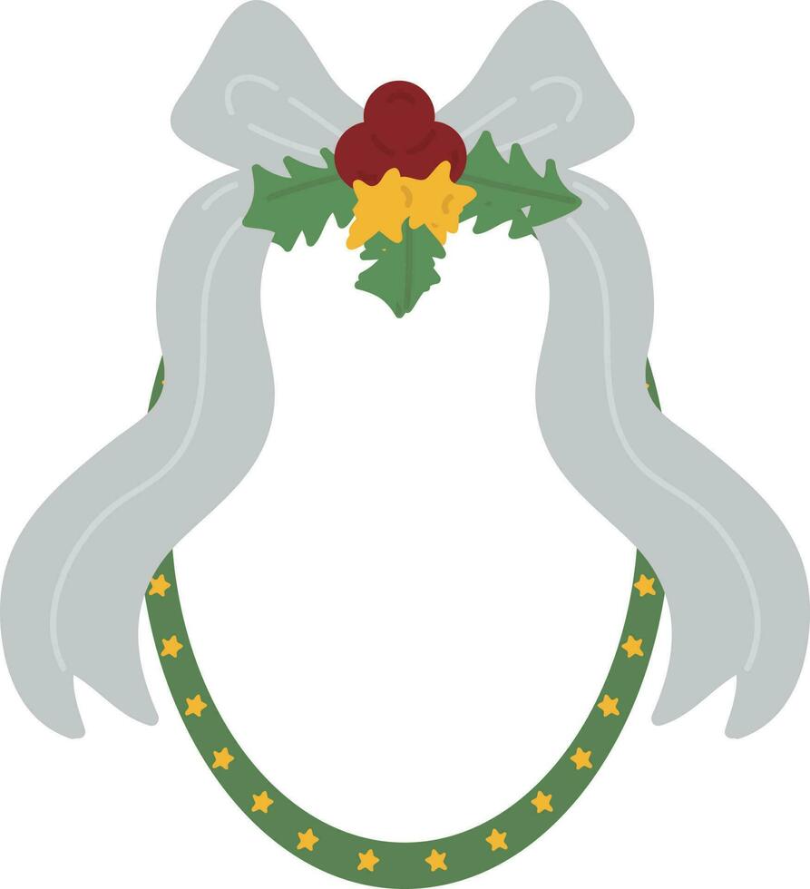 weihnachtsbilderrahmen.girlanden, fahnen, etiketten, blasen, bänder und aufkleber. sammlung von dekorativen symbolen der frohen weihnachten vektor