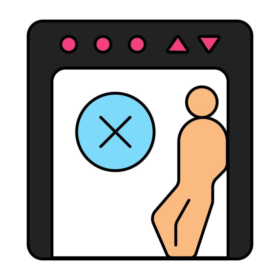 kreativ design ikon av Nej hiss vektor