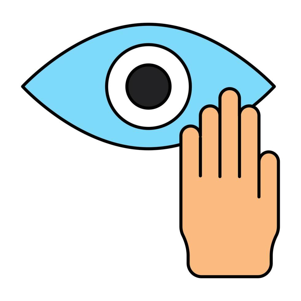 ein Premium-Download-Symbol des Auges vektor