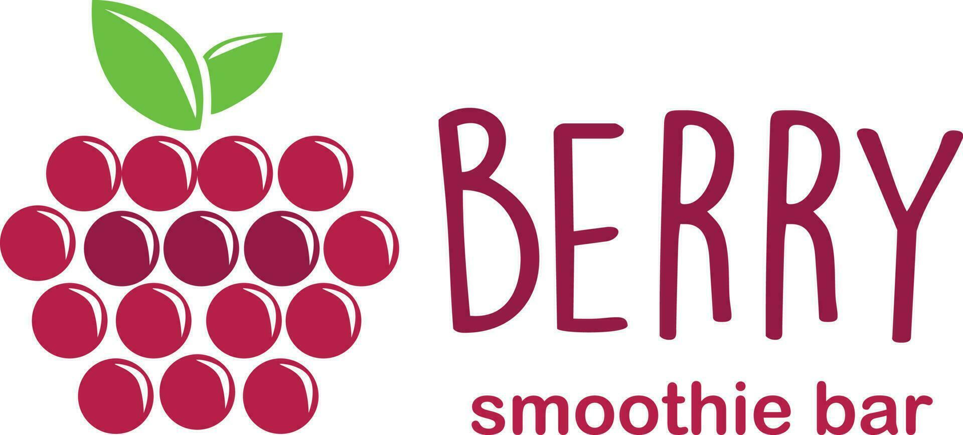 Vektor-Logo-Illustration Beeren-Smoothie für Business-Drink vektor