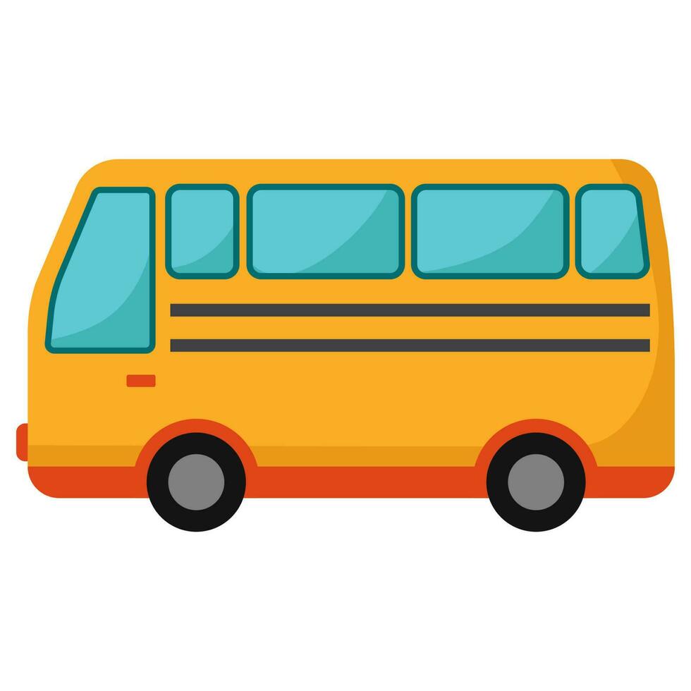 gul skola buss leksak transport för bebis unge barn dagis vektor