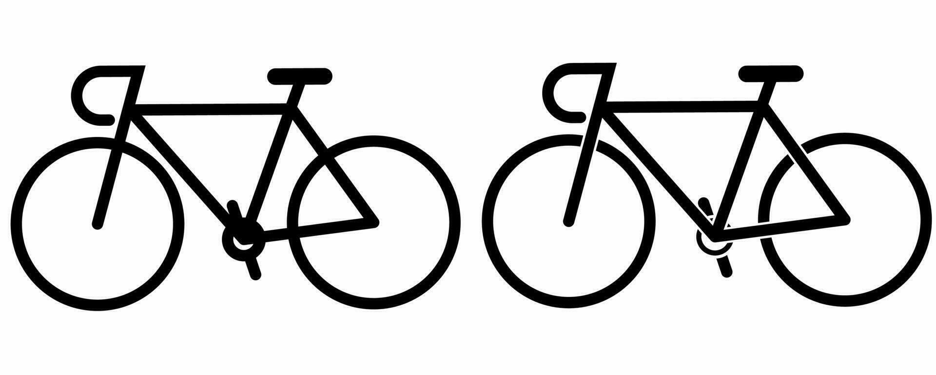 Fahrrad-Icon-Set isoliert auf weißem Hintergrund vektor