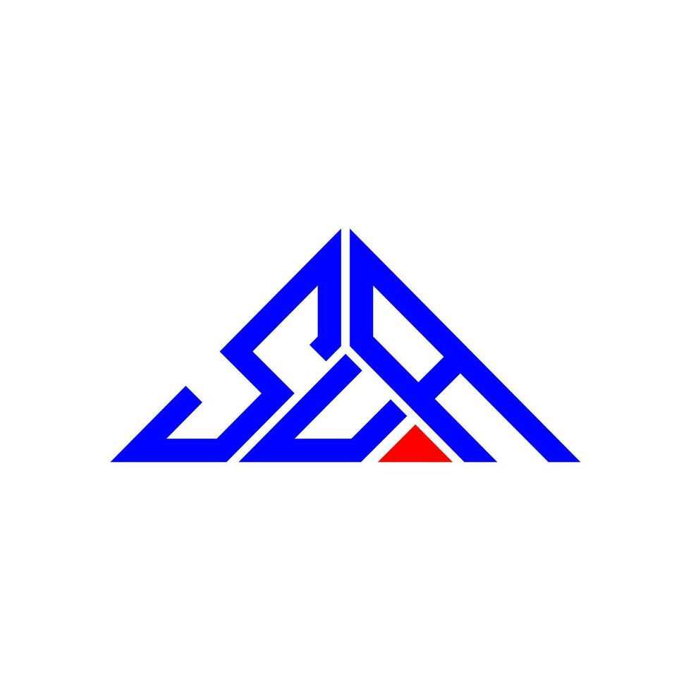 sua brev logotyp kreativ design med vektor grafisk, sua enkel och modern logotyp i triangel form.