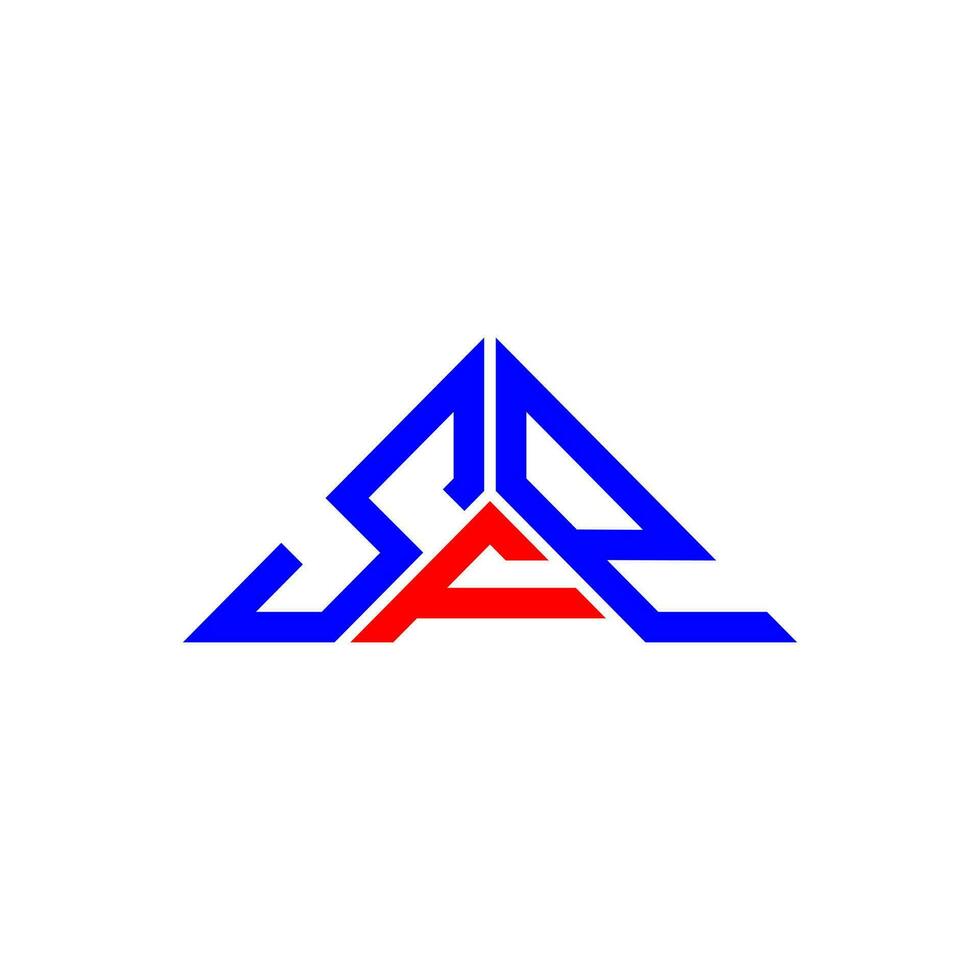 sfp brev logotyp kreativ design med vektor grafisk, sfp enkel och modern logotyp i triangel form.