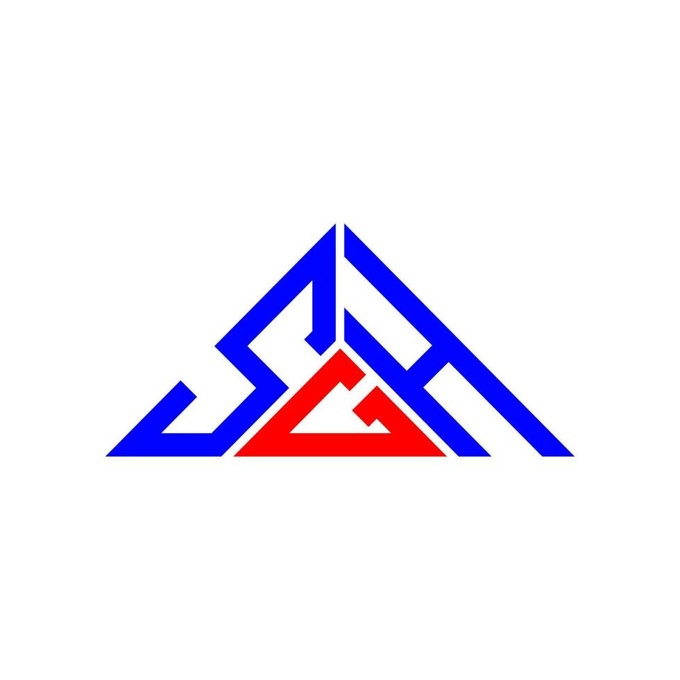kreatives Design des sgh-Buchstabenlogos mit Vektorgrafik, sgh-einfaches und modernes Logo in Dreiecksform. vektor