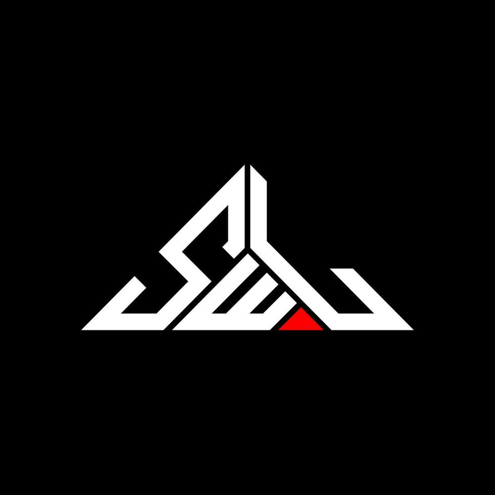 swl brev logotyp kreativ design med vektor grafisk, swl enkel och modern logotyp i triangel form.