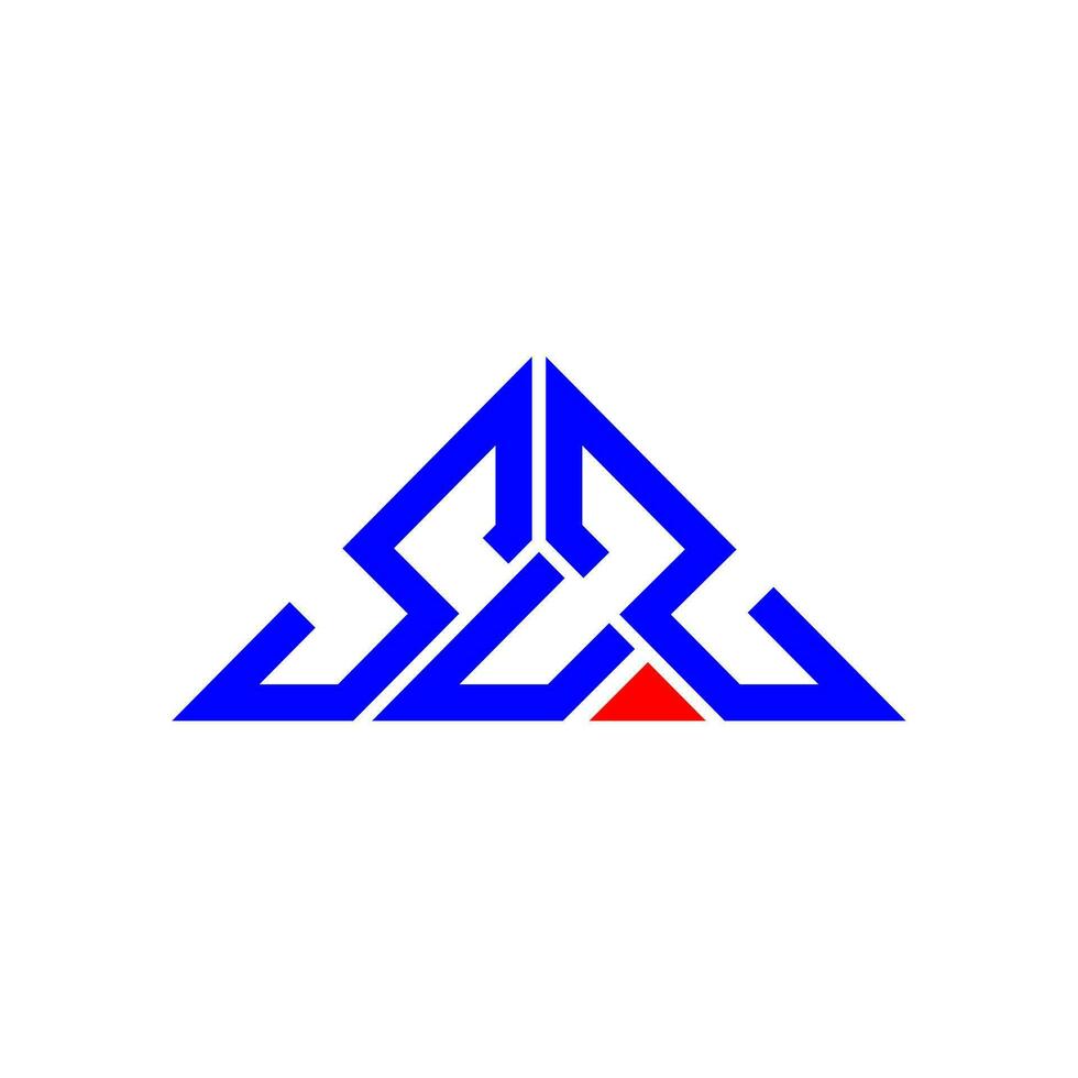suz brev logotyp kreativ design med vektor grafisk, suz enkel och modern logotyp i triangel form.