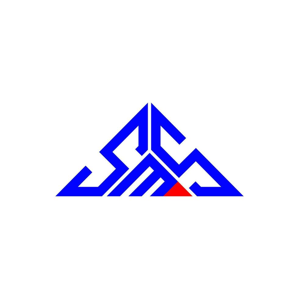 sms brief logo kreatives design mit vektorgrafik, sms einfaches und modernes logo in dreieckform. vektor