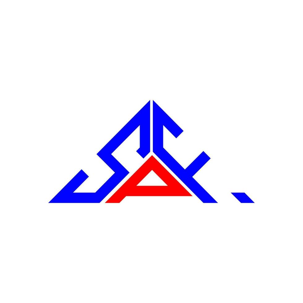spf Brief Logo kreatives Design mit Vektorgrafik, spf einfaches und modernes Logo in Dreiecksform. vektor