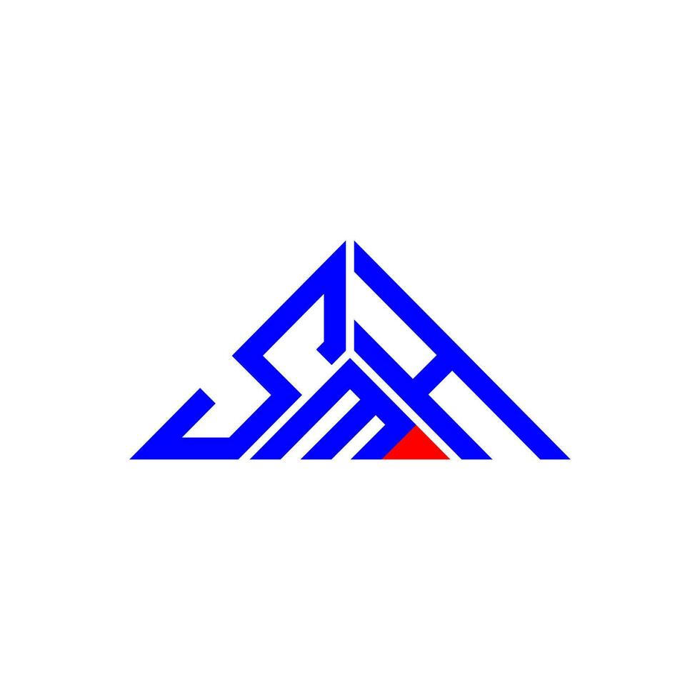 smh brev logotyp kreativ design med vektor grafisk, smh enkel och modern logotyp i triangel form.