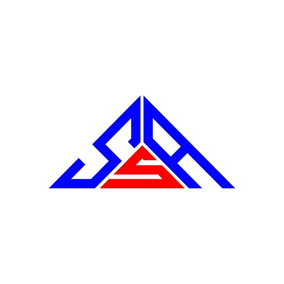 ssa buchstabe logo kreatives design mit vektorgrafik, ssa einfaches und modernes logo in dreieckform. vektor