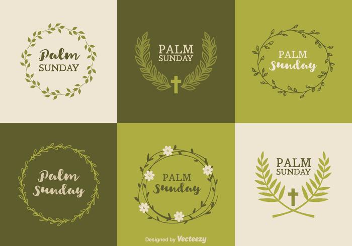 Free palm sunday vektor entwürfe