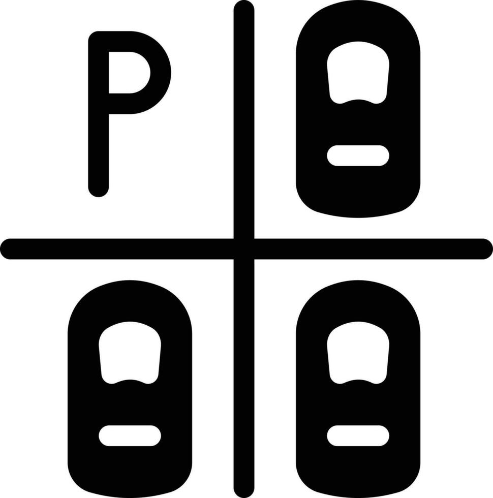 Parkplatz-Vektor-Illustration auf einem Hintergrund. hochwertige Symbole. Vektor-Icons für Konzept und Grafikdesign. vektor