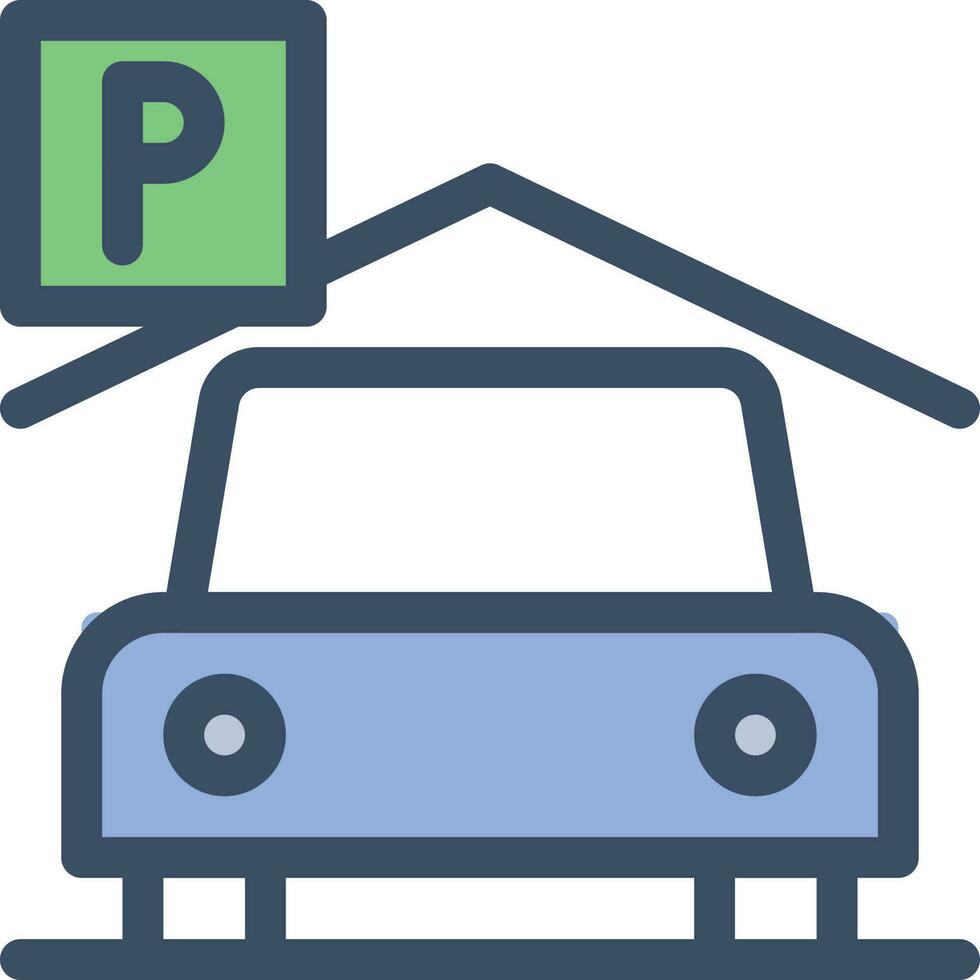 parkplatzvektorillustration auf einem hintergrund. hochwertige symbole. vektorikonen für konzept und grafikdesign. vektor
