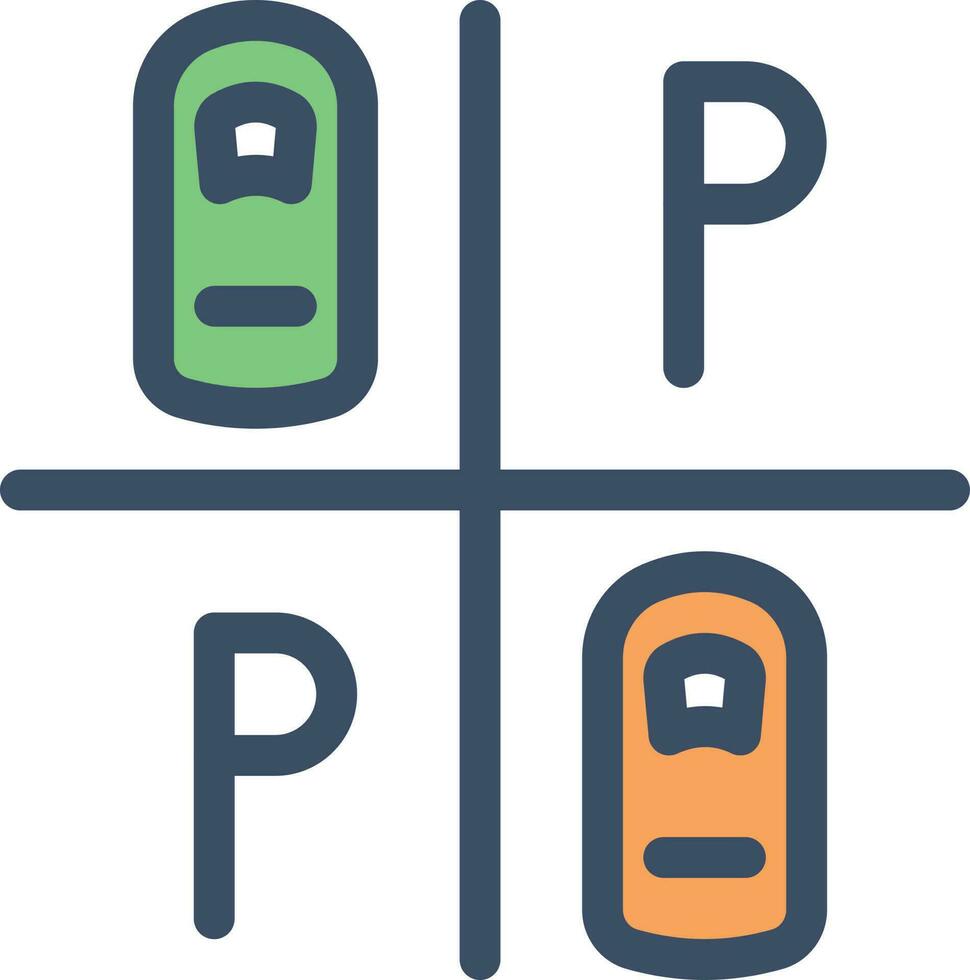 parkplatzvektorillustration auf einem hintergrund. hochwertige symbole. vektorikonen für konzept und grafikdesign. vektor