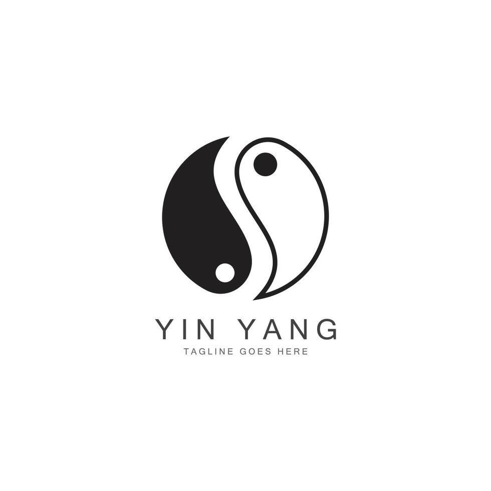 yin yang vektor ikon design illustration mall