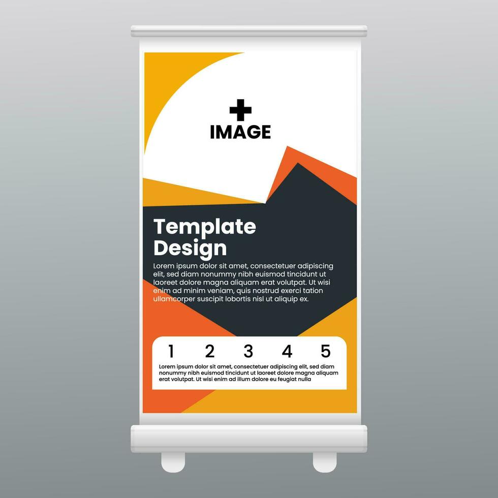 vorlage roll up banner design show ausstellungsstand vektor