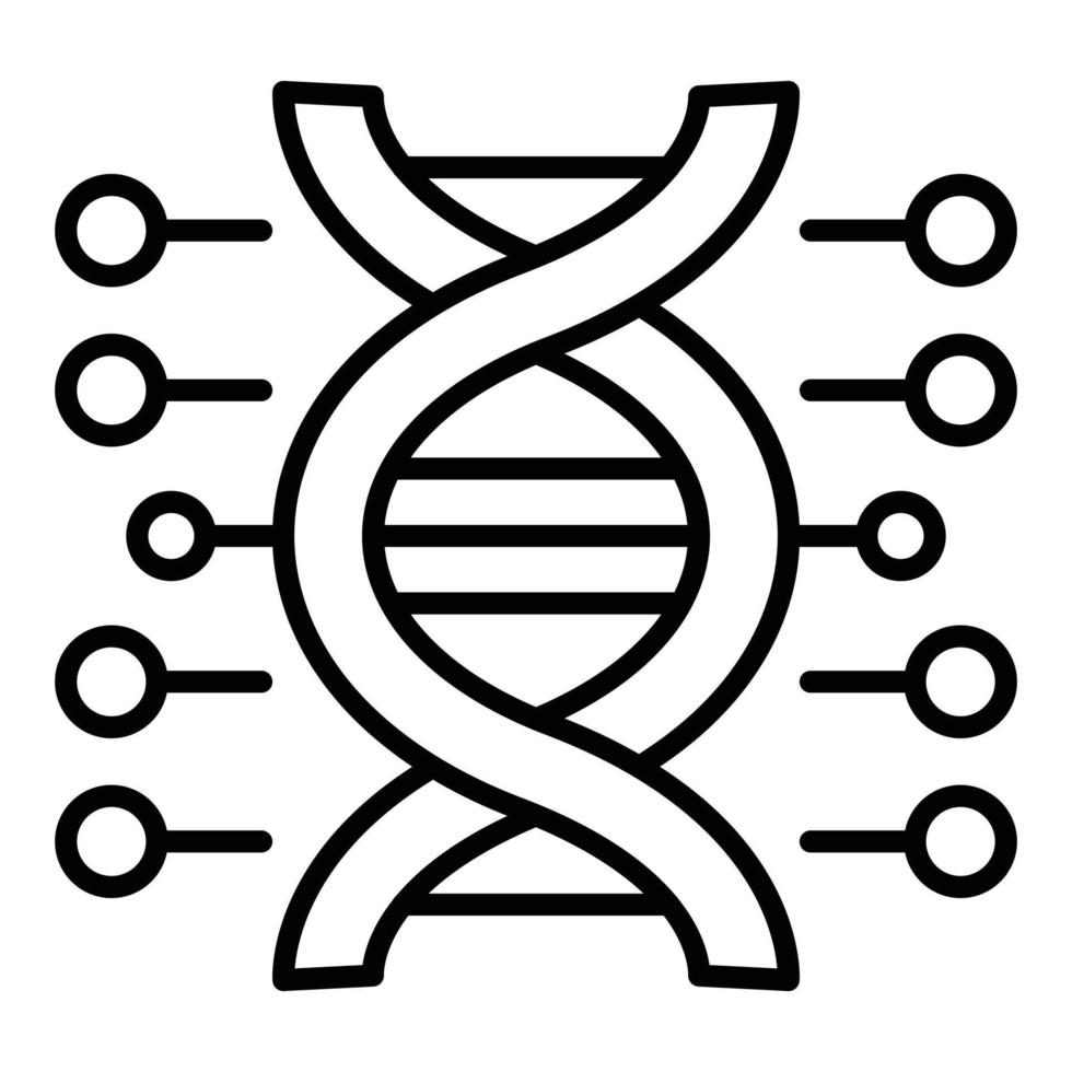 genetisk teknik ikon stil vektor