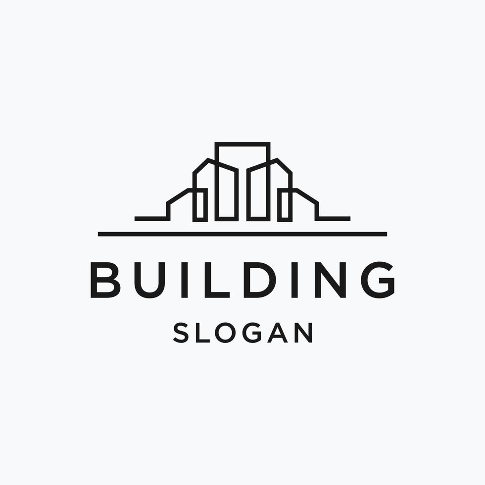 Gebäude-Logo-Symbol flache Design-Vorlage vektor