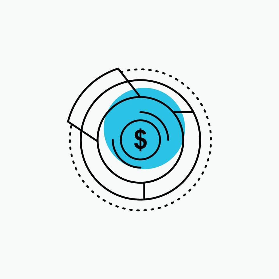 balans. budget. diagram. finansiell. Graf linje ikon vektor