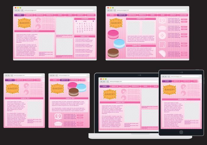 Bäckerei adaptive Web vektor