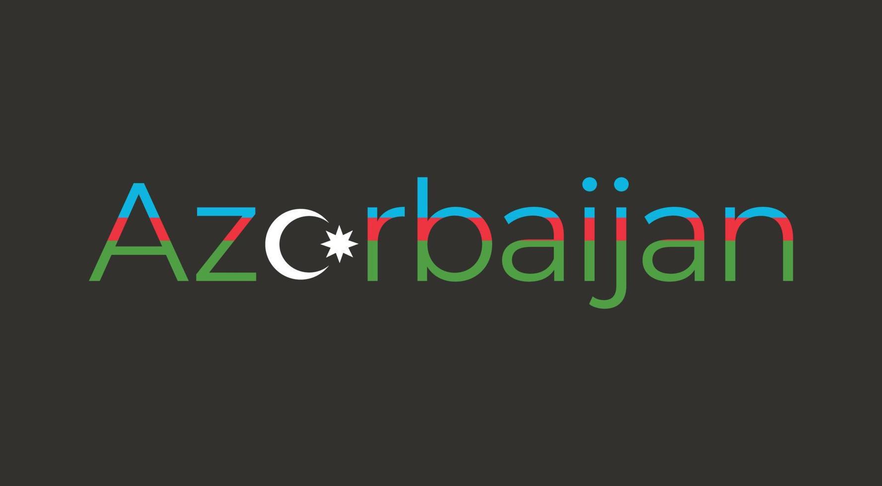 typografi design av azerbaijan vektor