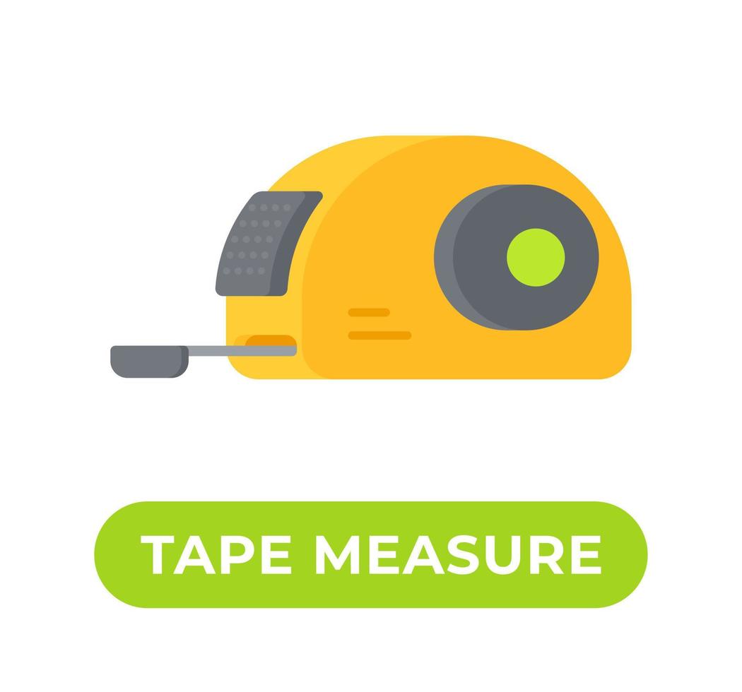 vektor illustration av ett isolerat roulett på en vit bakgrund. mätning instrument designad till mäta längd.