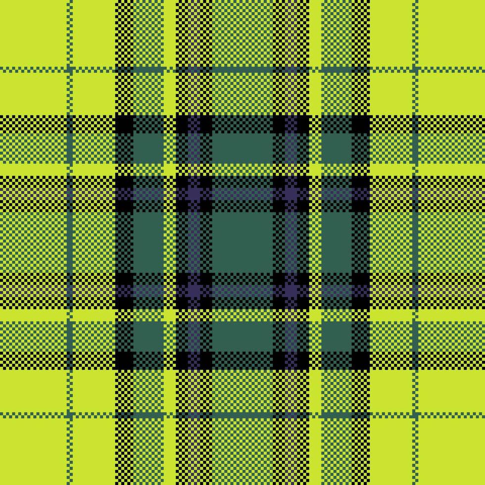 pixel bakgrund vektor design. modern sömlös mönster pläd. fyrkant textur tyg. tartan skott textil. skönhet Färg madras prydnad.