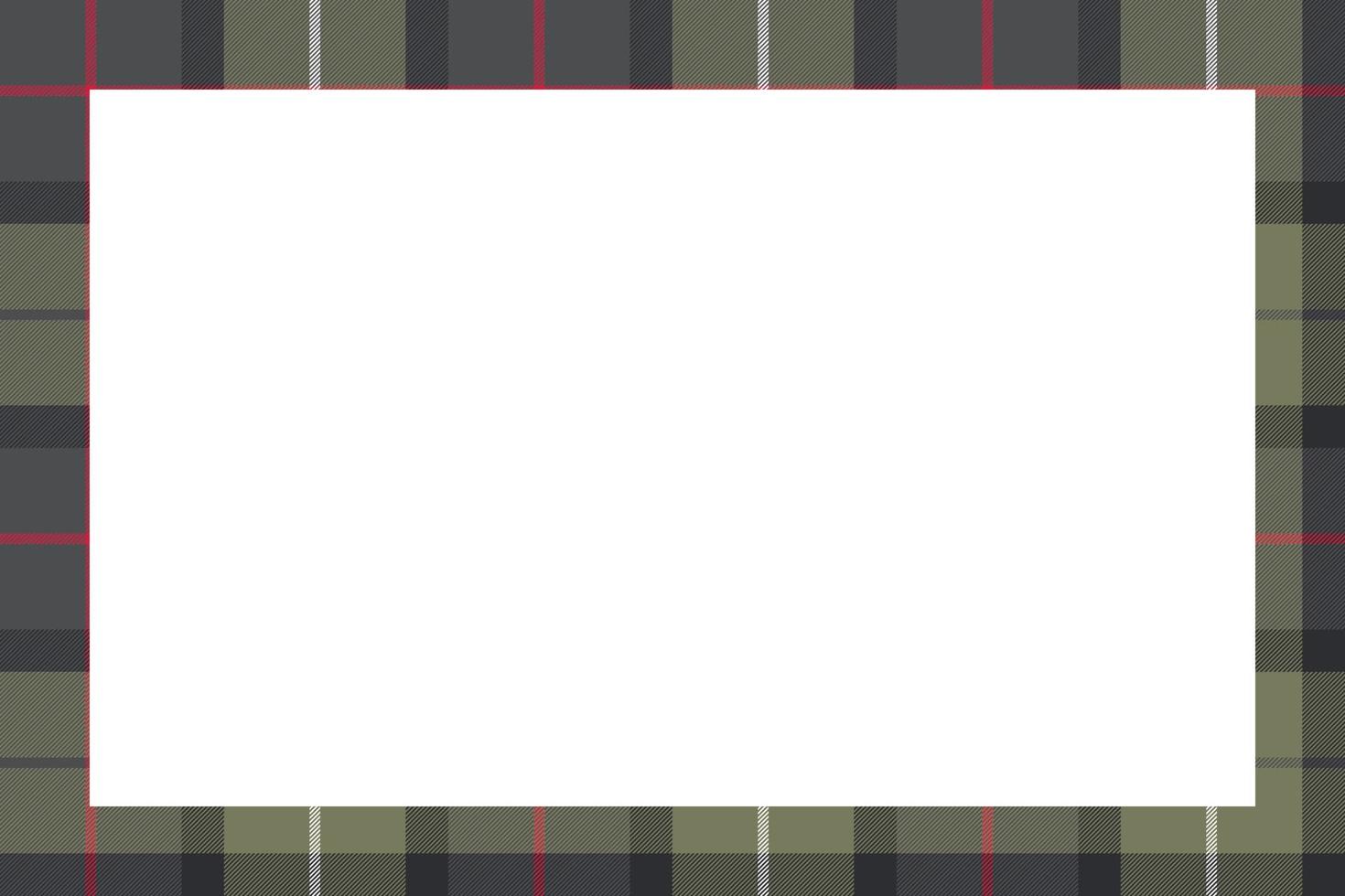 Rechteckränder und Rahmenvektor. Grenzmuster geometrisches Vintage-Rahmendesign. Schottische Tartan-Plaid-Stoffstruktur. vorlage für geschenkkarte, collage, sammelalbum oder fotoalbum und porträt. vektor