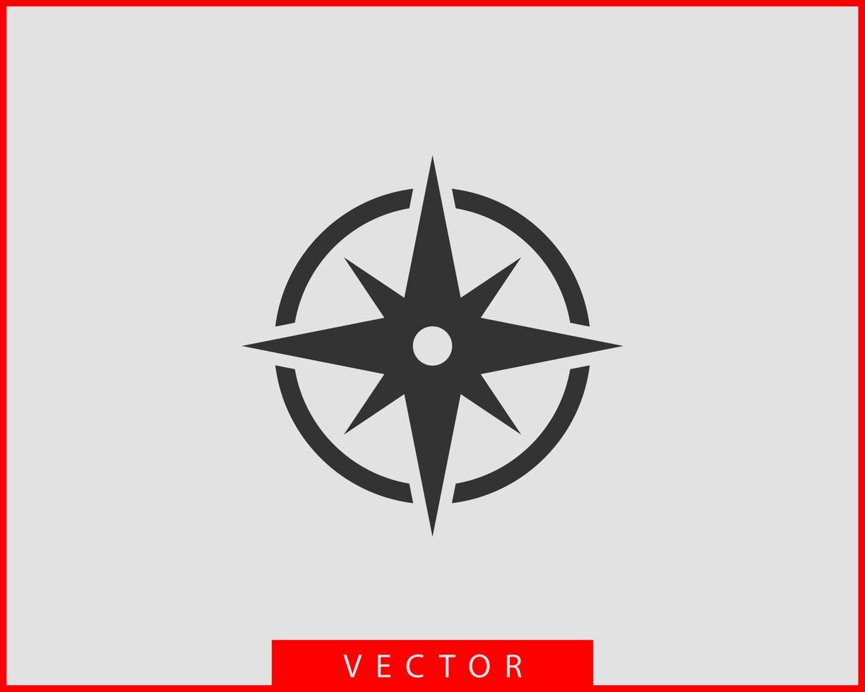 kompass ikon vektor. vind reste sig stjärna navigering. vektor