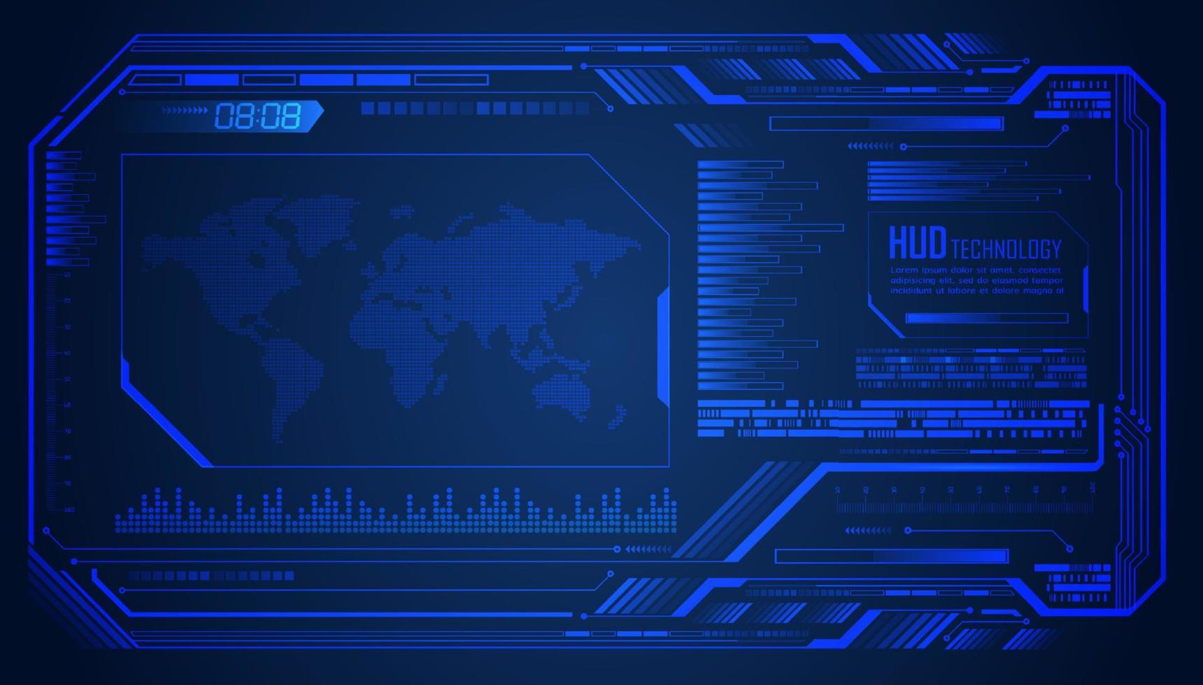 modern hud teknologi bakgrund vektor