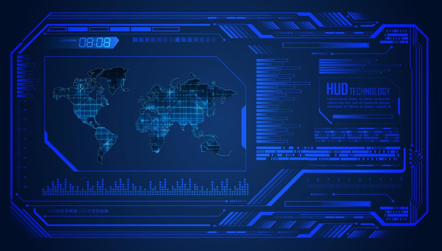 modern hud teknologi bakgrund vektor