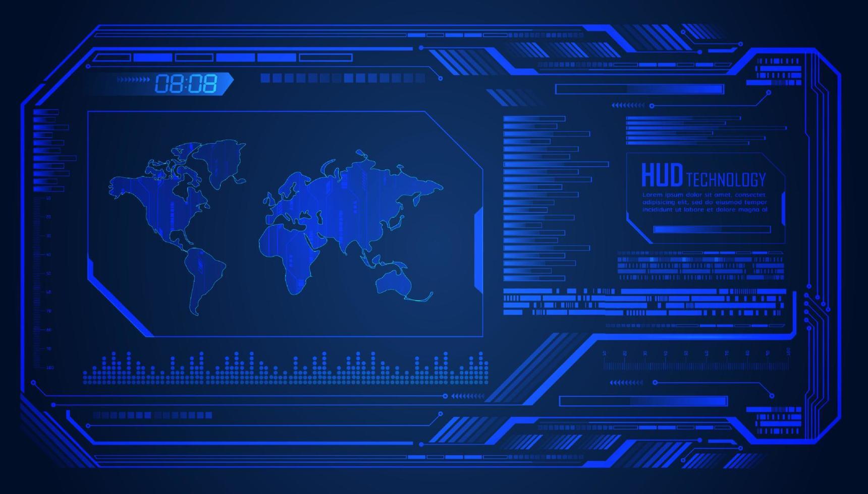 modern hud teknologi bakgrund vektor