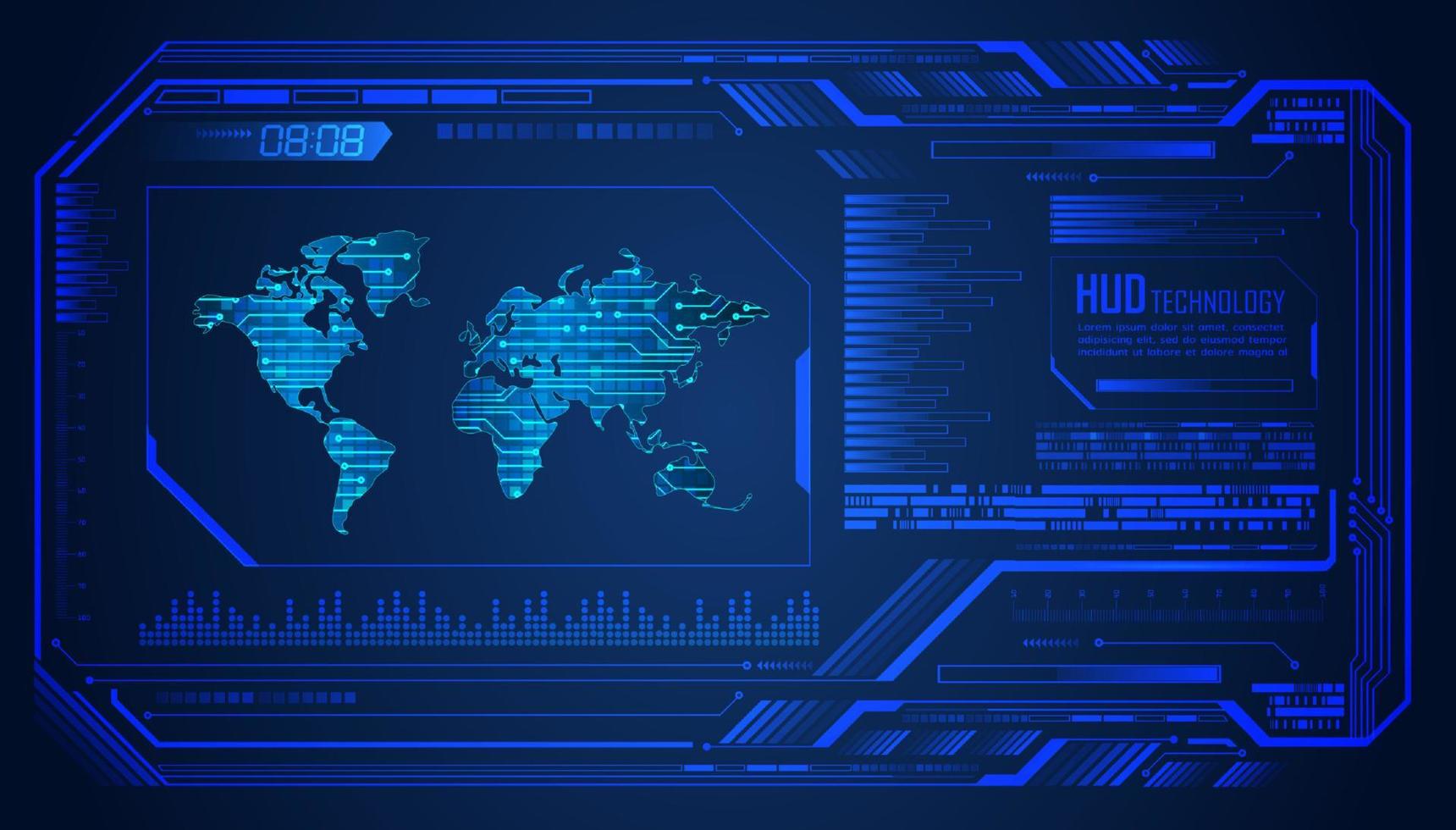 modern hud teknologi bakgrund vektor