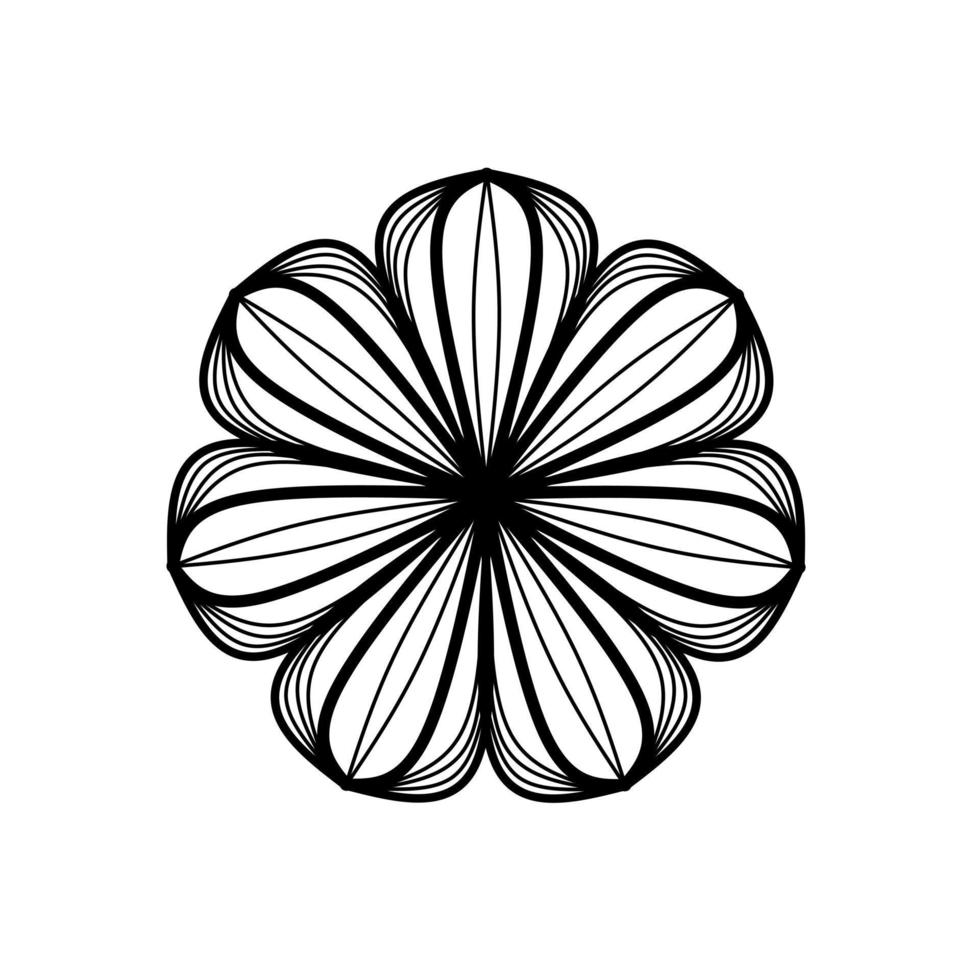 florale Mandala-Muster-Vektor-Illustration. Mandala mit rundem Muster. runde Hintergründe für Grußkarten, Einladungen, Tattoo-Vorlagen, Business-Stil, Karten oder anderes. Vektor-Illustration vektor