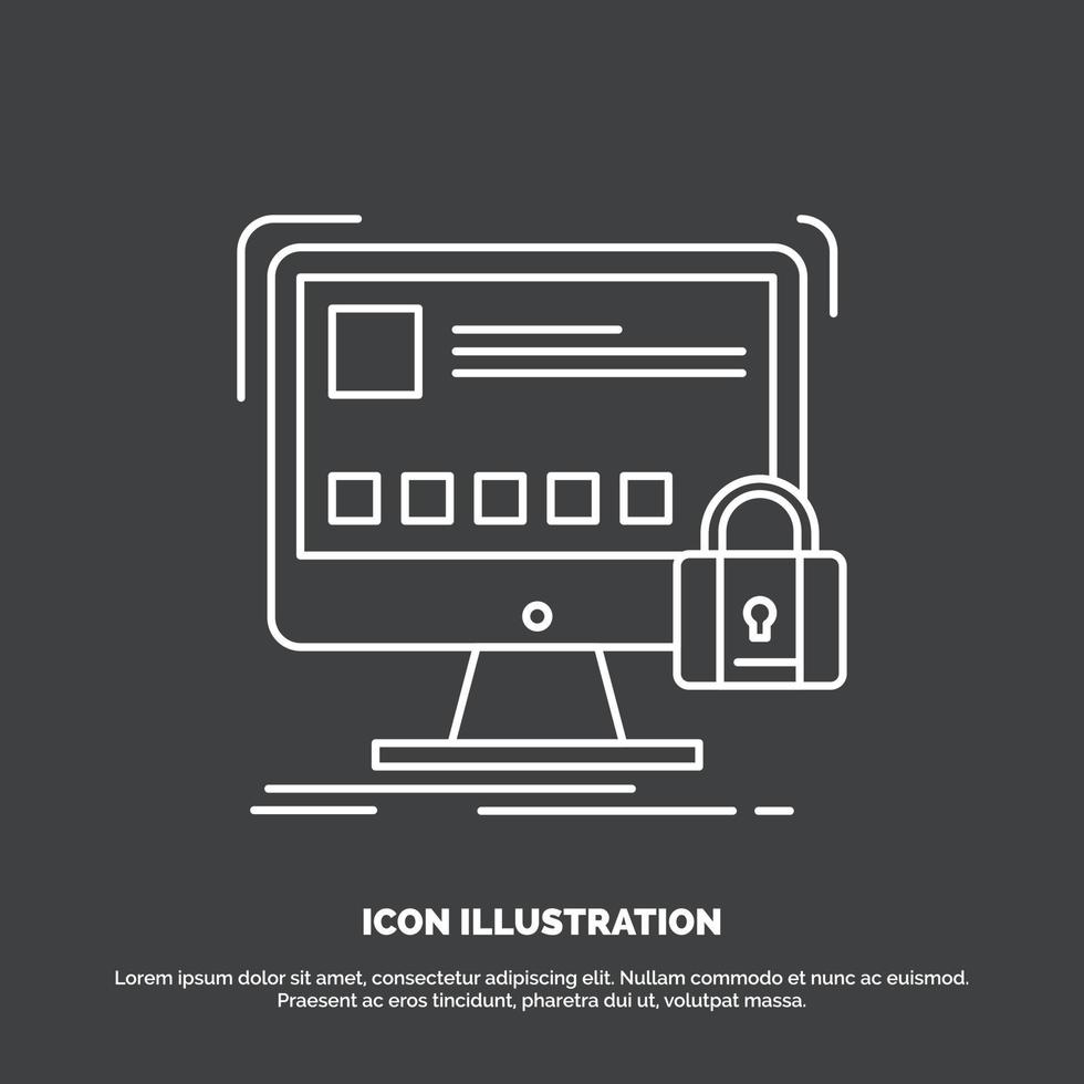 skydda. skydd. låsa. säkerhet. säkra ikon. linje vektor symbol för ui och ux. hemsida eller mobil Ansökan