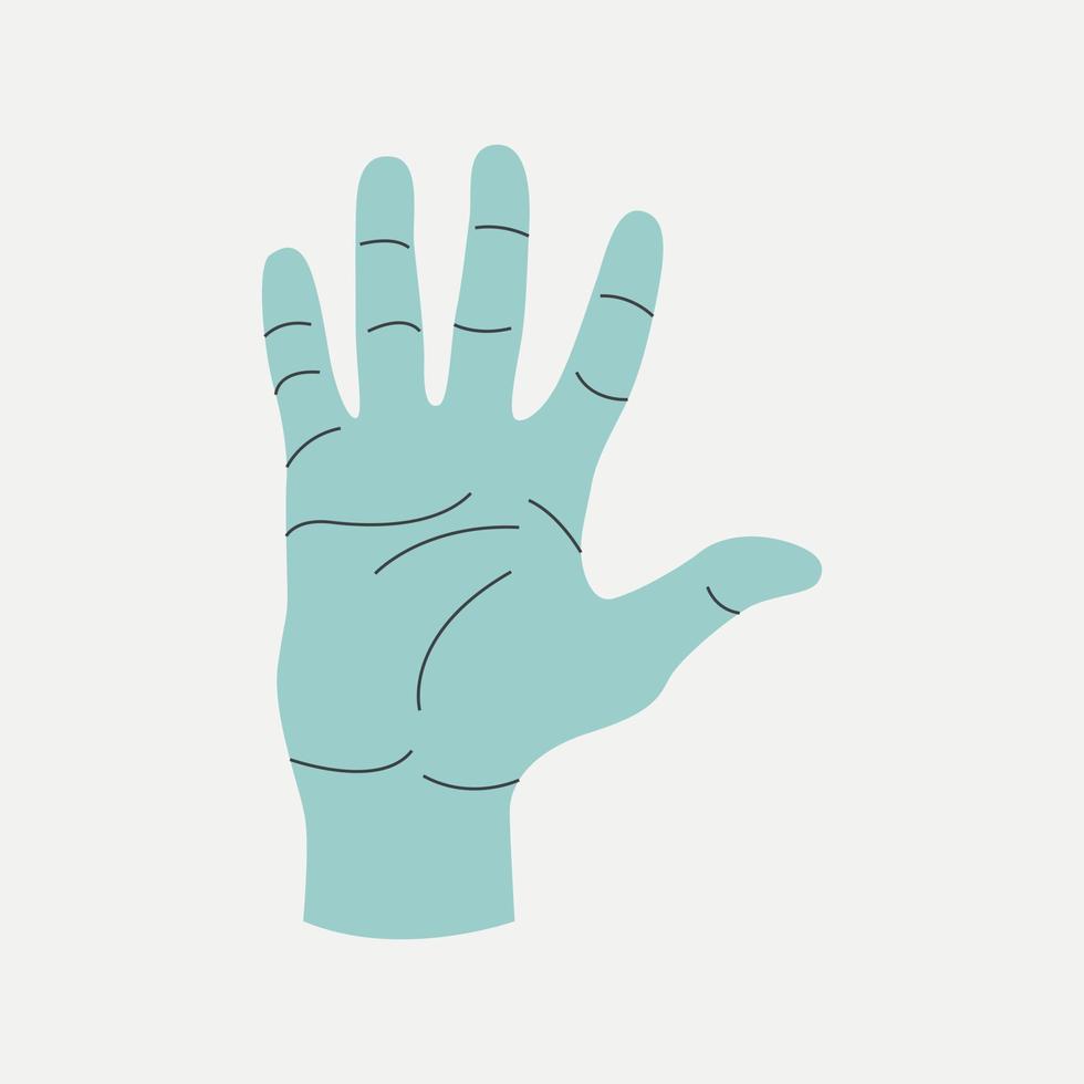 satz von gesten bunte menschliche hände zählen. Finger, die die Zahlen ausdrücken 5. Finger zeigen, um von eins bis fünf zu zählen. abstimmen und zeigen, hallo-fünf, finger nummer eins, wahlabstimmung. vektor