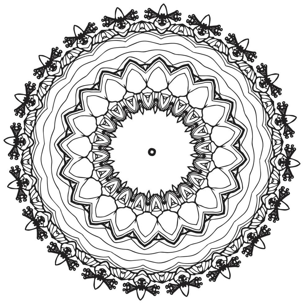 mandala farbseite. vintage dekorative elemente, dekorative verzierung im ethnischen orientalischen stil umreißen handgezeichnete vektorillustration des gekritzels vektor