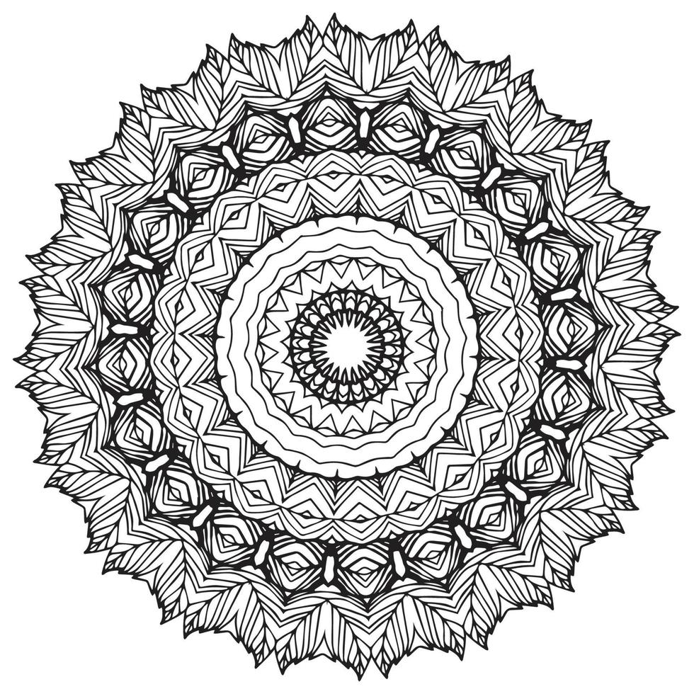 mandala farbseite. vintage dekorative elemente, dekorative verzierung im ethnischen orientalischen stil umreißen handgezeichnete vektorillustration des gekritzels vektor