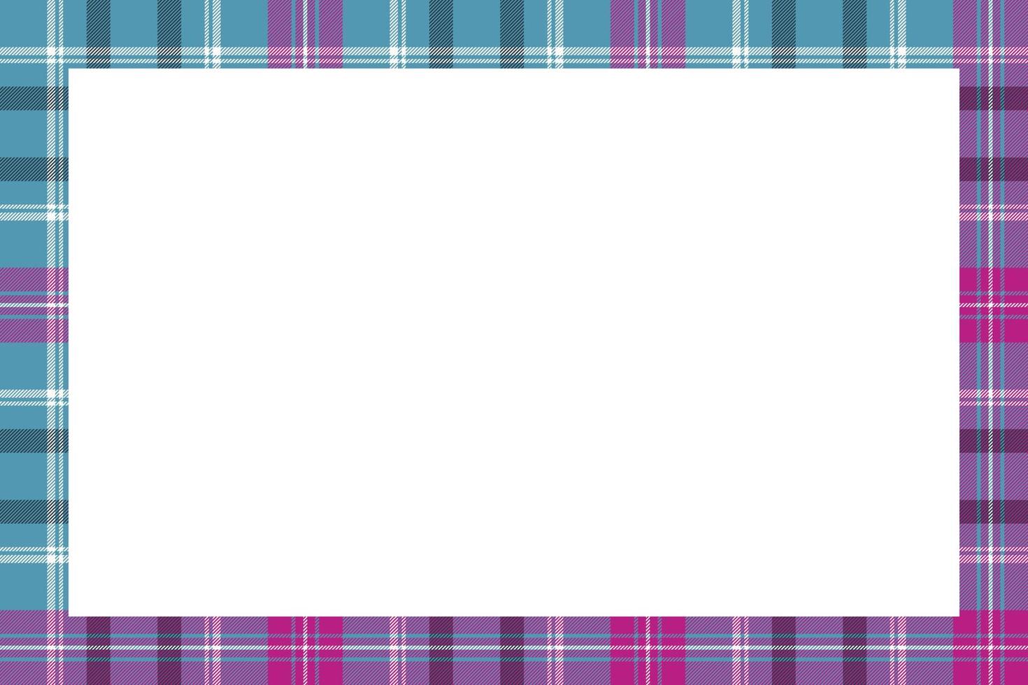 Designvorlage für rechteckige Rahmenvektor-Vintage-Muster. Grenze entwirft karierte Stoffstruktur. schottischer Tartan-Hintergrund für Collagenkunst, GIF-Karte, Kunsthandwerk. vektor